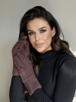 КОМПЛЕКТ ЖЕНСКИЙ, ШАПКА, ЮБКА, ПЕРЧАТКИ ТЕПЛЫЙ КОМПЛЕКТ АЛЬПАКА ПЛ КОРИЧНЕВЫЙ 2911