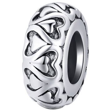 Charms Koralik Bransoletka STOPER SERCA srebro 925