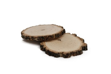 Срезы древесины, толстая кора диам. 8-10 см, полированный