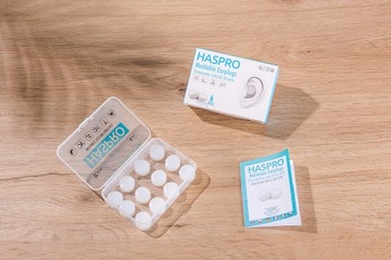 Zatyczki do uszu formowane Haspro Mold 6P transparentne