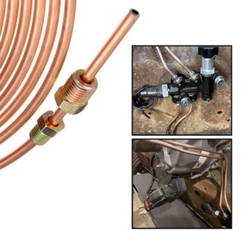 Тормозная трубка стальная омедненная трубка 5М + 10 шт наконечников М10х1