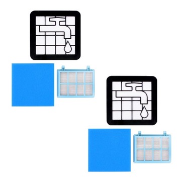 2 КОМПЛЕКТА ФИЛЬТРОВ для PHILIPS POWERPRO COMPACT CITY ACTIVE FC8010/01 FC8010/02