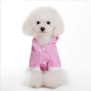 Дождевик для собак, светоотражающая одежда для щенков, дождевик для маленьких собак, водонепроницаемая куртка