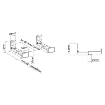 КРЕПЛЕНИЕ ДЛЯ КОЛОНОК САУНДБАРА NEOMOUNTS AWL29-550BL1