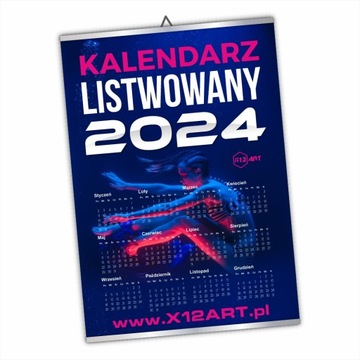 KALENDARZE LISTWOWANE B2 PLAKATY 2024+PROJEKT 50
