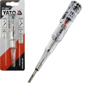 ТЕСТЕР ПЕРЕМЕННОГО НАПРЯЖЕНИЯ YATO 2в1 КОНТАКТНАЯ ИНДУКЦИЯ