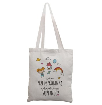 TORBA MATERIAŁOWA PRZEDSZKOLANKA OPIEKUNKA CIOCIA prezent