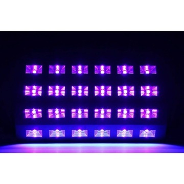 Мощный УЛЬТРАФИОЛЕТОВЫЙ светодиодный стробоскоп 24x 3 Вт DMX