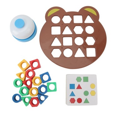 Kids Shape Matching Game with Bell Geometric Shape Matching Board Color Sen
