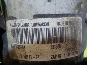 CHRYSLER SEBRING III 07R 06-10 SEDAN 4D HALOGEN LEVÝ 04085857AA