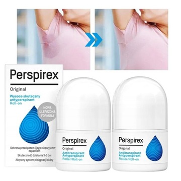 PERSPIREX Original Antyperspirant roll-on 20 ml*2