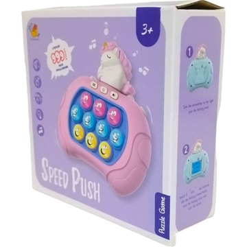 GRA ZRĘCZNOŚCIOWA POP IT DLA DZIEWCZYNKI ANTYSTRESOWA GIERKA 4w1 JEDNOROŻEC