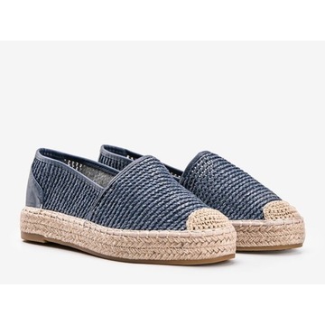 Niebieskie espadryle plecione Carly r.38