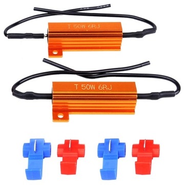 2x REZYSTOR OPORNIK OSZUKIWACZ CANBUS LED 6 OHM