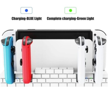 Подставка для зарядки 4x Joy-Con Switch / NS OLED Mario Bricks White