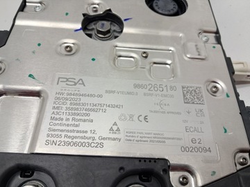 OPEL CORSA F ANTÉNA STŘEŠNÍ GPS ŽRALOK 9860265180