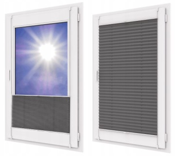 Термоплиссированные затемняющие шторы - на крючках PLEAT 60 x 130 см