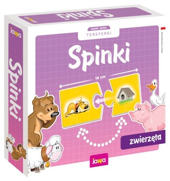 Spinki ZWIERZĘTA Układanka EDUKACYJNA Jawa DZIECI