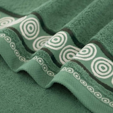 ZWOLTEX Ręcznik Rondo Zielony Bawełna EGIPSKA 70x140 PRODUKT POLSKI