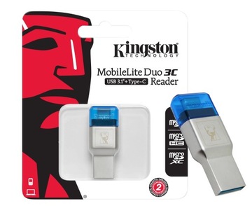 Adapter microSD USB-A USB-C Kingston MobileLite