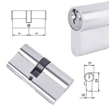 WKŁADKA DRZWIOWA NIKIEL WZ 30/40 BĘBENKOWA 3KLUCZE