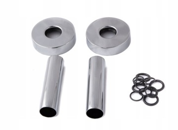 ZESTAW MASKUJĄCY ROZETY POJEDYNCZE CHROM + TULEJE GOSHE