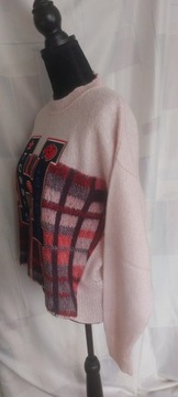 TOMMY HILFIGER ITALIAN YARN atrakcyjny sweterek (S-M)