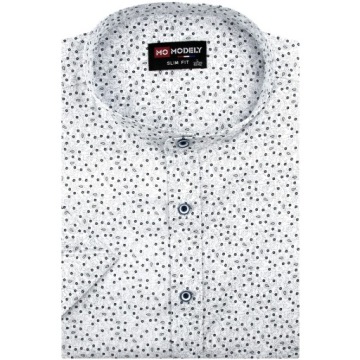 Koszula Męska Codzienna ze stójką biała N794