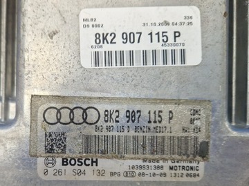 AUDI A4 B8 A5 Q5 JEDNOTKA ŘÍZENÍ MOTORU 8K2907115P 2,0TFSI CDNC