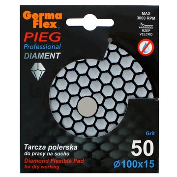 АЛМАЗНЫЙ ПОЛИРОВАЛЬНЫЙ ДИСК ДЛЯ ПОЛИРОВКИ СУХОГО ШЛИФОВАНИЯ 100MM P 50