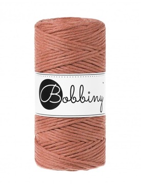 Sznurek makrama Bobbiny 3mm skręcany Terracotta