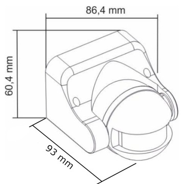 НАСТЕННЫЙ СУМЕРКИ PIR ДАТЧИК ДВИЖЕНИЯ НАРУЖНЫЙ IP44 СВЕТОДИОДНАЯ РЕГУЛИРОВКА ПОДВИЖНОСТИ