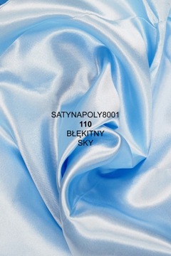 SATYNA PODSZEWKOWA POLIESTER8001 Błękitny 110