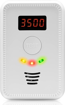 Czujnik detektor gazu ziemnego metanu i CO tlenku węgla czadu, ALARM 85 DB