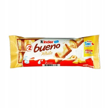 KINDER BUENO WHITE BIAŁE 39g DATA: 2024.06.09