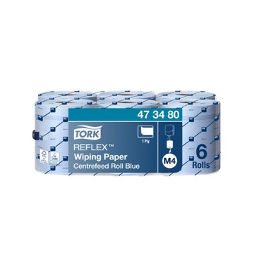 Tork Reflex 473480 - Czyściwo papierowe w roli, niebieskie, M4 - x6