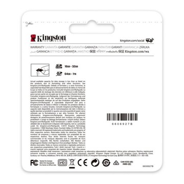 Карта памяти Kingston Canvas Select+ SD 256 ГБ