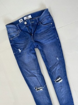 Bershka spodnie dziury JEANS rurki 36 S