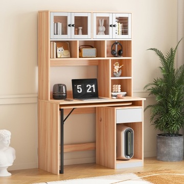 Письменный стол с полкой, рабочий стол со шкафом, письменный стол со шкафом для ПК, компьютерный стол