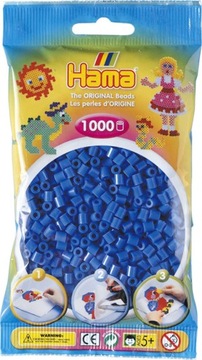 Koraliki 1000 szt. j. niebieskie HAMA MIDI 207-09
