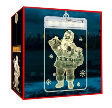 СВЕТОДИОДНЫЙ ВИТРАЖ 3D ДЛЯ ОКНА РОЖДЕСТВЕНСКИЕ ОГНИ МАЙКЛ