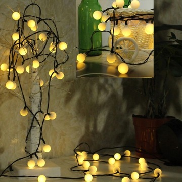GIRLANDA LAMPKI OGRODOWE SOLARNE LED KULKI 5M