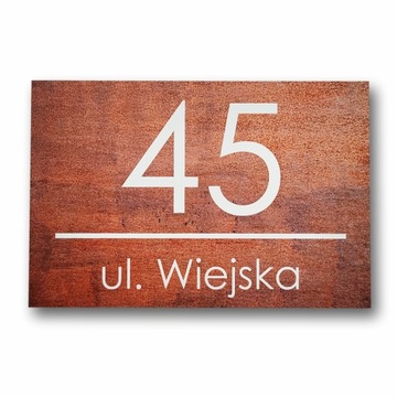 Tablica Tabliczka Adresowa Aluminiowa Numer domu Dibond 3mm UV rdza 30x20cm