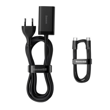 Зарядное устройство BASEUS GaN3 PRO 65 Вт 2x USB-C 2xUSB-A PD QC4 + кабель USB-C