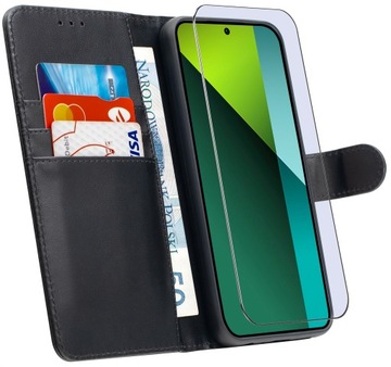 ETUI do Xiaomi Redmi Note 13 Pro 5G|SKÓRZANE PORTFEL BOOK TOKRA CASE +SZKŁO