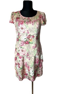 Betty Barclay sukienka wiosenna w pastelowe kwiaty 42/małe 44