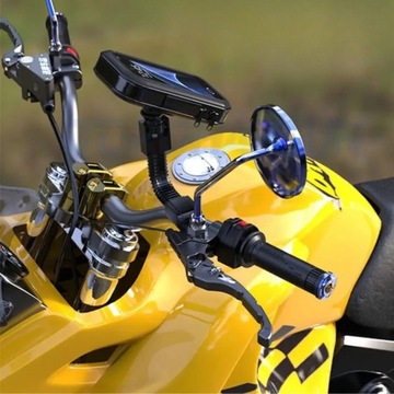 ДЕРЖАТЕЛЬ ДЛЯ МОТОТЕЛЕФОНА ВОДОНЕПРОНИЦАЕМОЕ 6,9-ДЮЙМОВОЕ ЧЕТЫРЕХЗЕРКАЛО ДЛЯ МОТОЦИКЛА