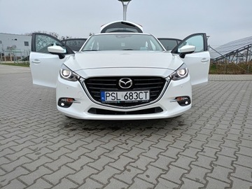 Mazda 3 III Hatchback Facelifting 2.0 SKYACTIV-G 120KM 2017 Mazda 3 Biała Perła Full LED Skóra Bose Kamera Navi, zdjęcie 9