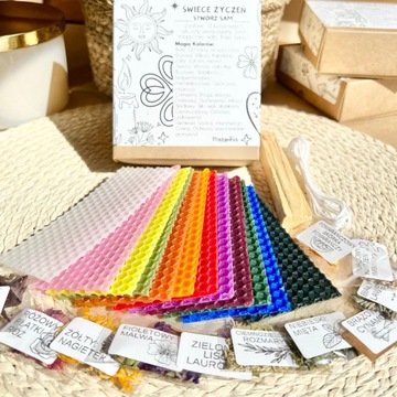 НАБОР СВЕЧЕЙ ЖЕЛАНИЙ СОЗДАЙ СЕБЯ РИТУАЛЬНЫЕ СВЕЧИ 10Х1СМ ИЗ ВОСКОВЫХ 12 ШТ.