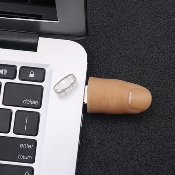Тонкий USB-накопитель с изображением мультяшного пальца, 16 ГБ